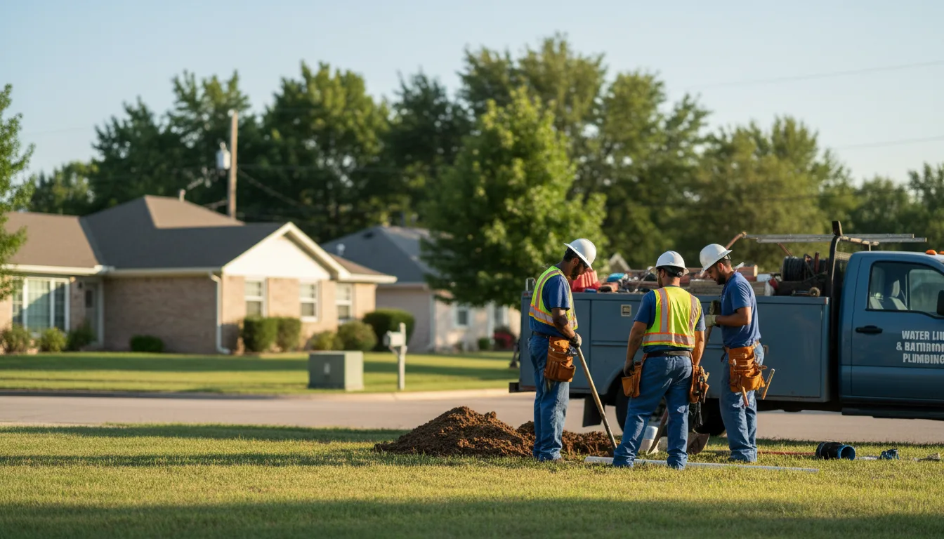 Residential water line and bathroom plumbing service in Marble, PA